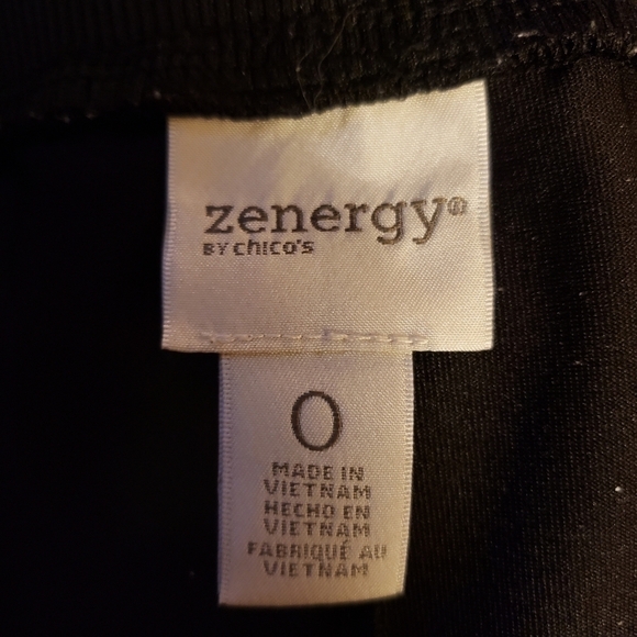 Chicos Zenergy Black Skort Size 0 (4) XS Zipper Pockets Sporty Stretch Tie Waist - Picture 5 of 6